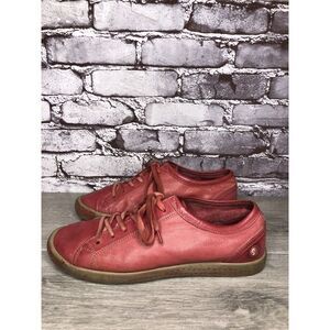 Hogan Red Leather Casual Comfort Lace Up Sneakers Shoes Women’s Sz 40EU/9.5M US